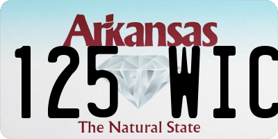 AR license plate 125WIC