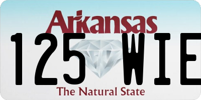 AR license plate 125WIE