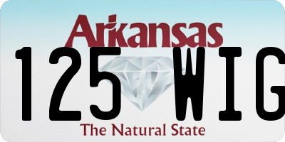 AR license plate 125WIG