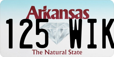 AR license plate 125WIK