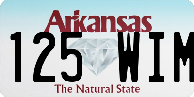 AR license plate 125WIM