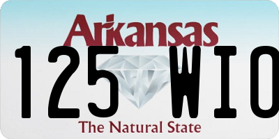 AR license plate 125WIO