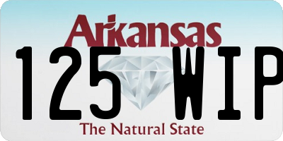 AR license plate 125WIP