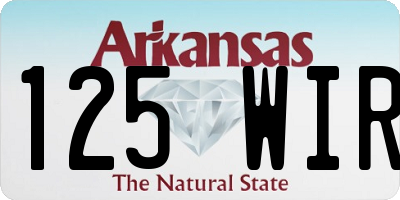 AR license plate 125WIR