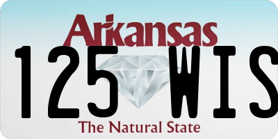 AR license plate 125WIS