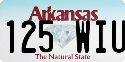 AR license plate 125WIU