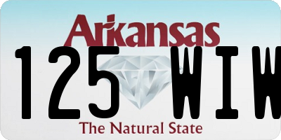 AR license plate 125WIW