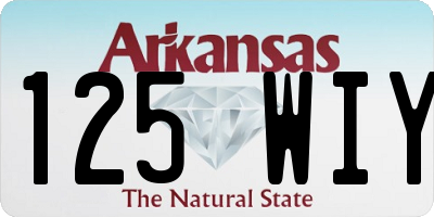 AR license plate 125WIY