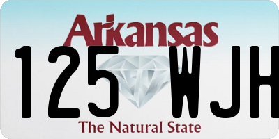 AR license plate 125WJH