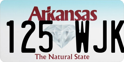 AR license plate 125WJK