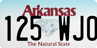 AR license plate 125WJO