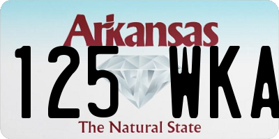 AR license plate 125WKA