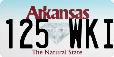 AR license plate 125WKI