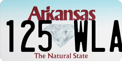 AR license plate 125WLA