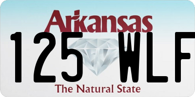 AR license plate 125WLF