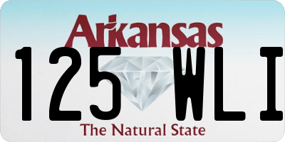 AR license plate 125WLI