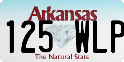 AR license plate 125WLP