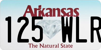 AR license plate 125WLR