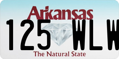 AR license plate 125WLW