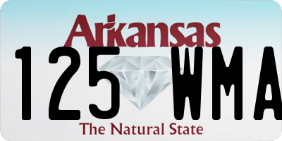 AR license plate 125WMA