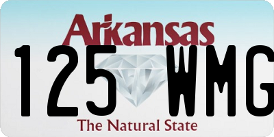 AR license plate 125WMG