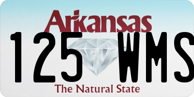 AR license plate 125WMS