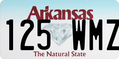 AR license plate 125WMZ
