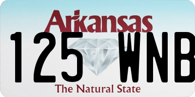 AR license plate 125WNB