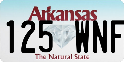 AR license plate 125WNF