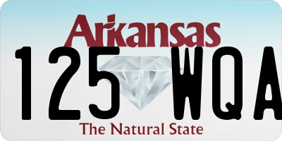 AR license plate 125WQA