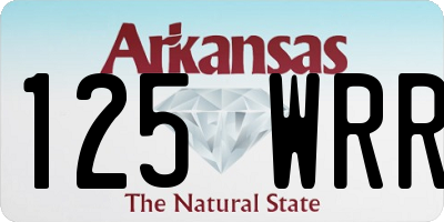 AR license plate 125WRR