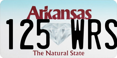 AR license plate 125WRS