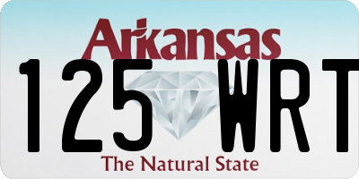 AR license plate 125WRT