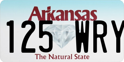 AR license plate 125WRY