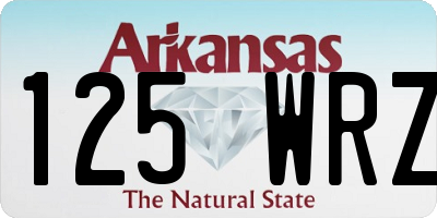AR license plate 125WRZ