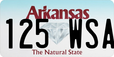 AR license plate 125WSA
