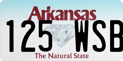AR license plate 125WSB