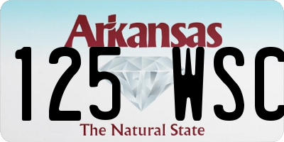 AR license plate 125WSC
