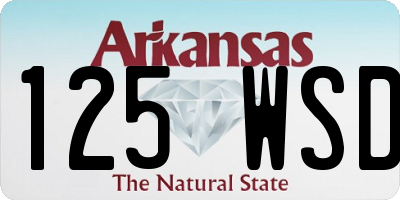 AR license plate 125WSD