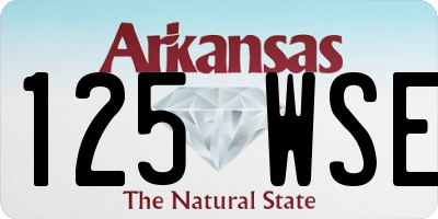 AR license plate 125WSE