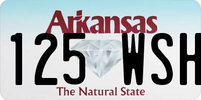 AR license plate 125WSH