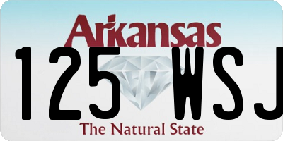 AR license plate 125WSJ