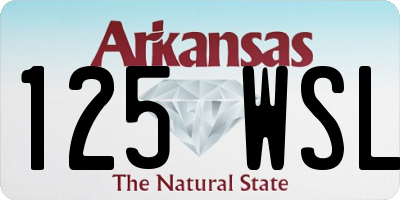 AR license plate 125WSL