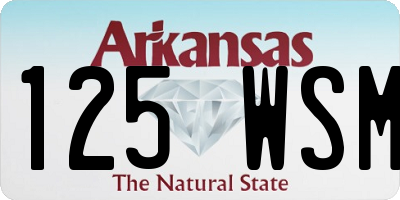 AR license plate 125WSM