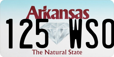 AR license plate 125WSO