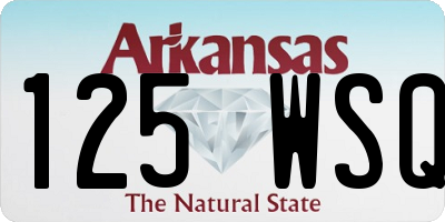 AR license plate 125WSQ
