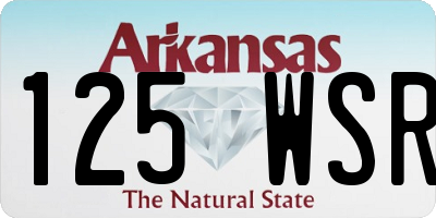 AR license plate 125WSR