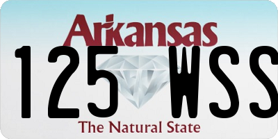 AR license plate 125WSS