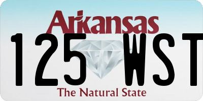 AR license plate 125WST