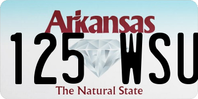 AR license plate 125WSU